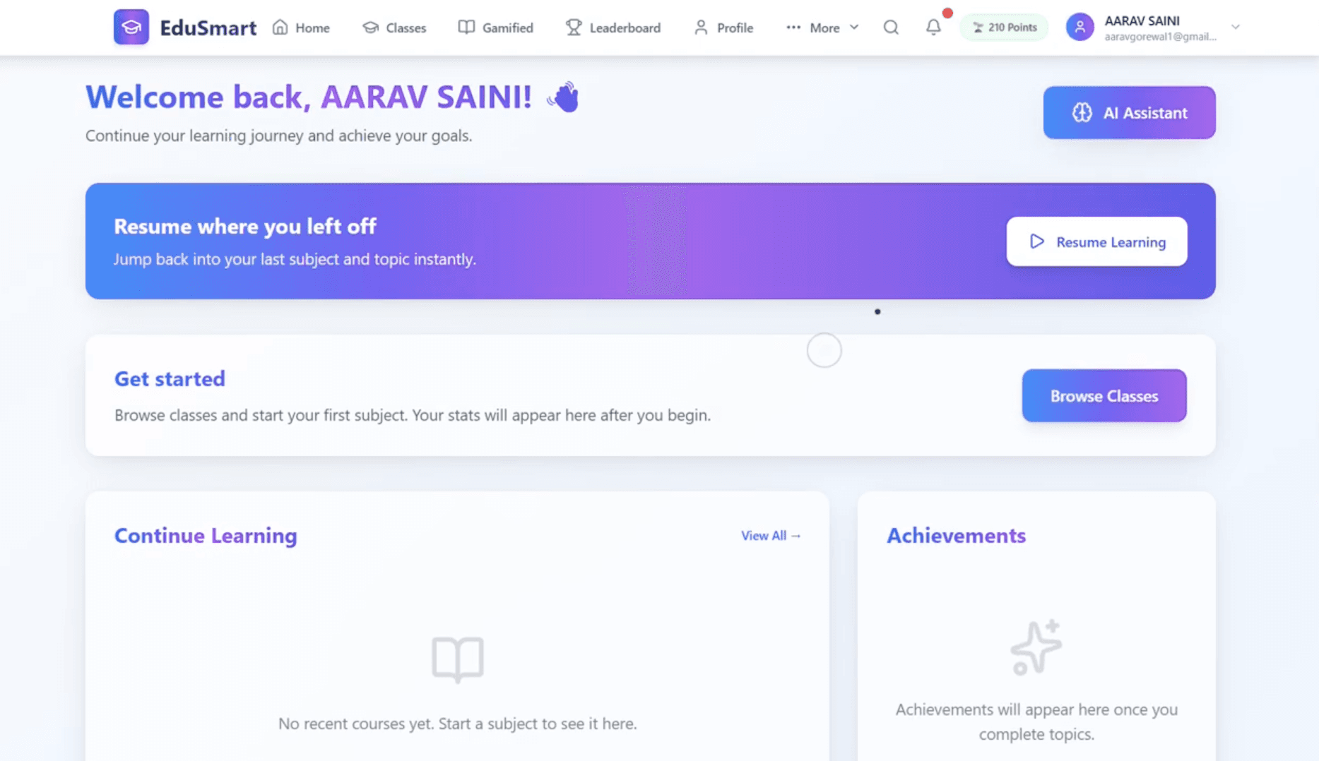 EDUSMART project interface preview